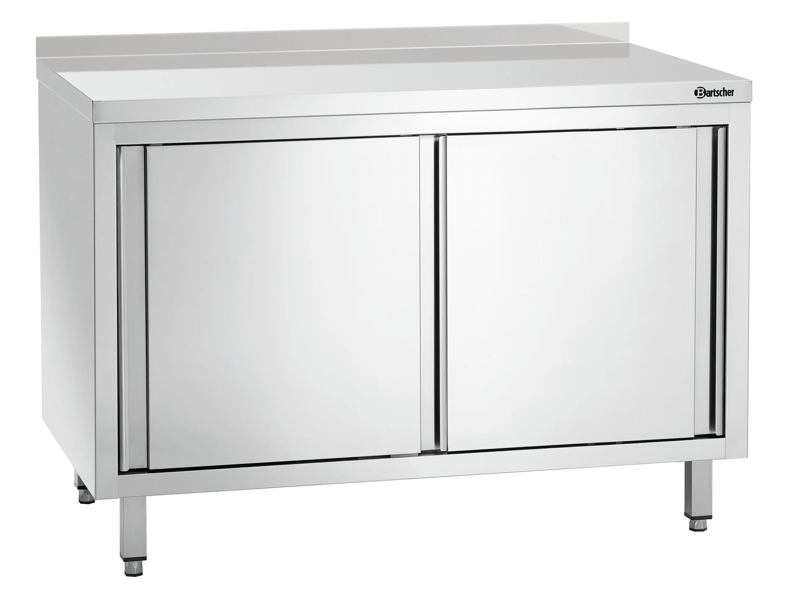 Arbeitsschrank, 1200 mm breit, Aufkantung, Schiebetüren, Boden