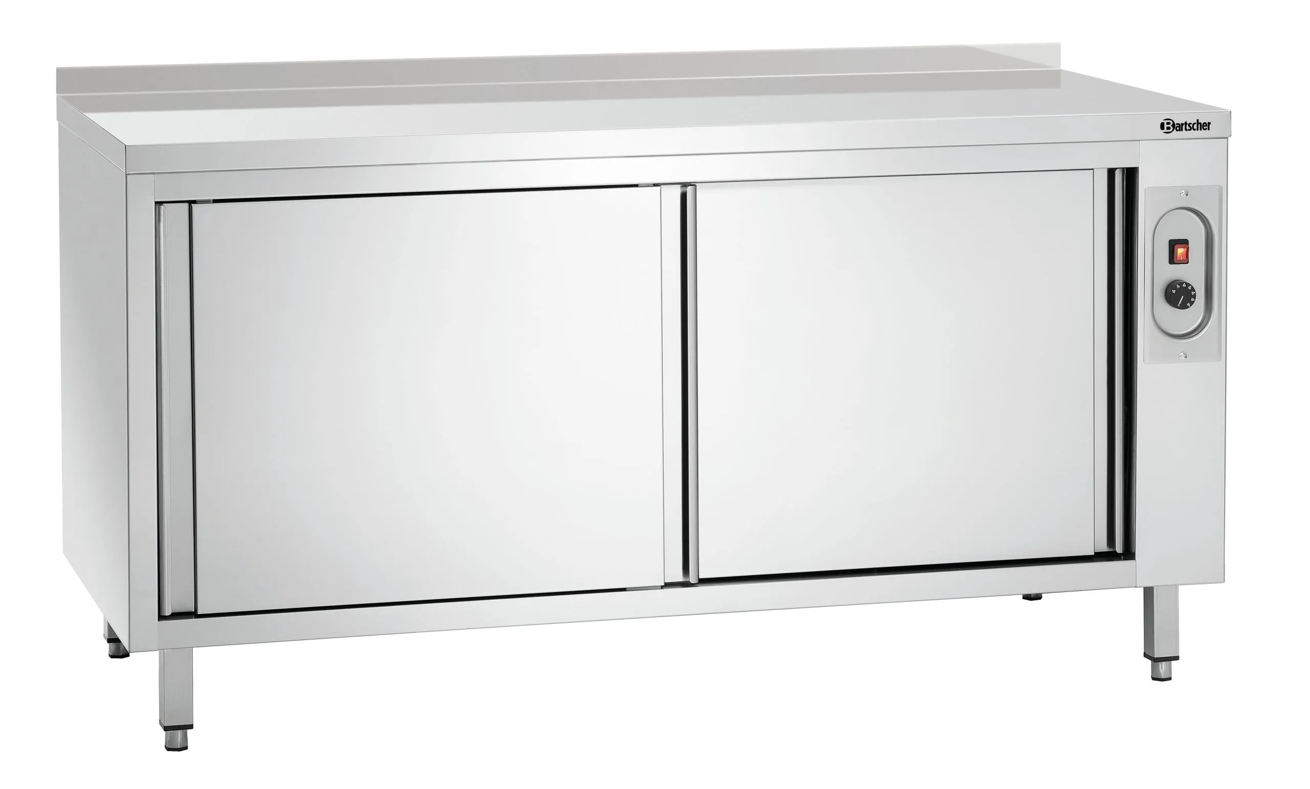 Wärmeschrank 700 mm tief, 1600 mm breit, Aufkantung