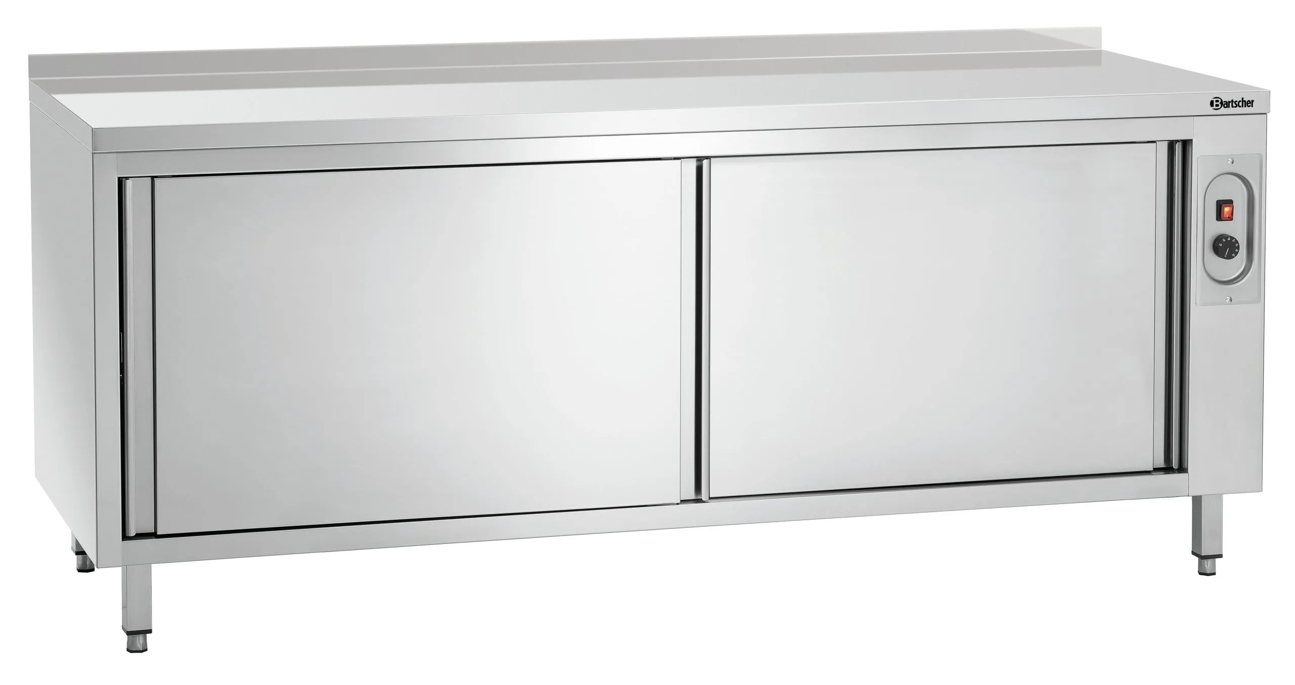 Wärmeschrank 700 mm tief, 2000 mm breit, Aufkantung