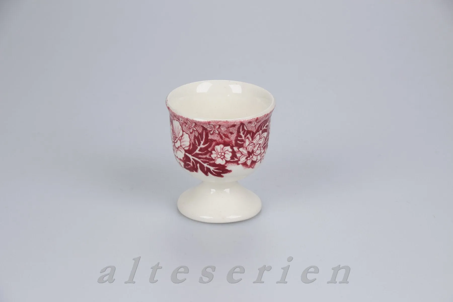 Eierbecher auf Fuß - Palissy Thames River Scenes rot /red