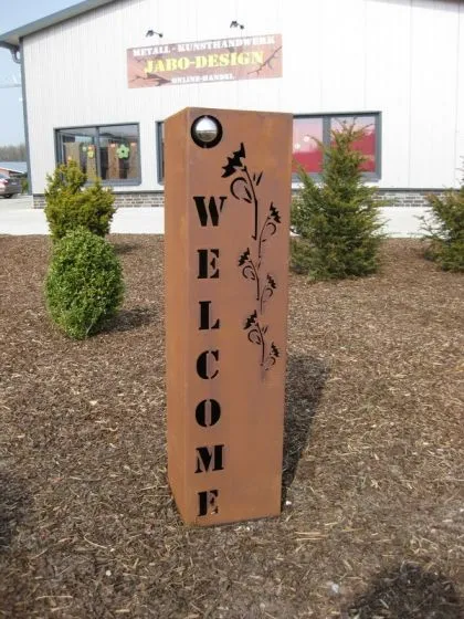 Rostsäule WELCOME | Jabo-Design