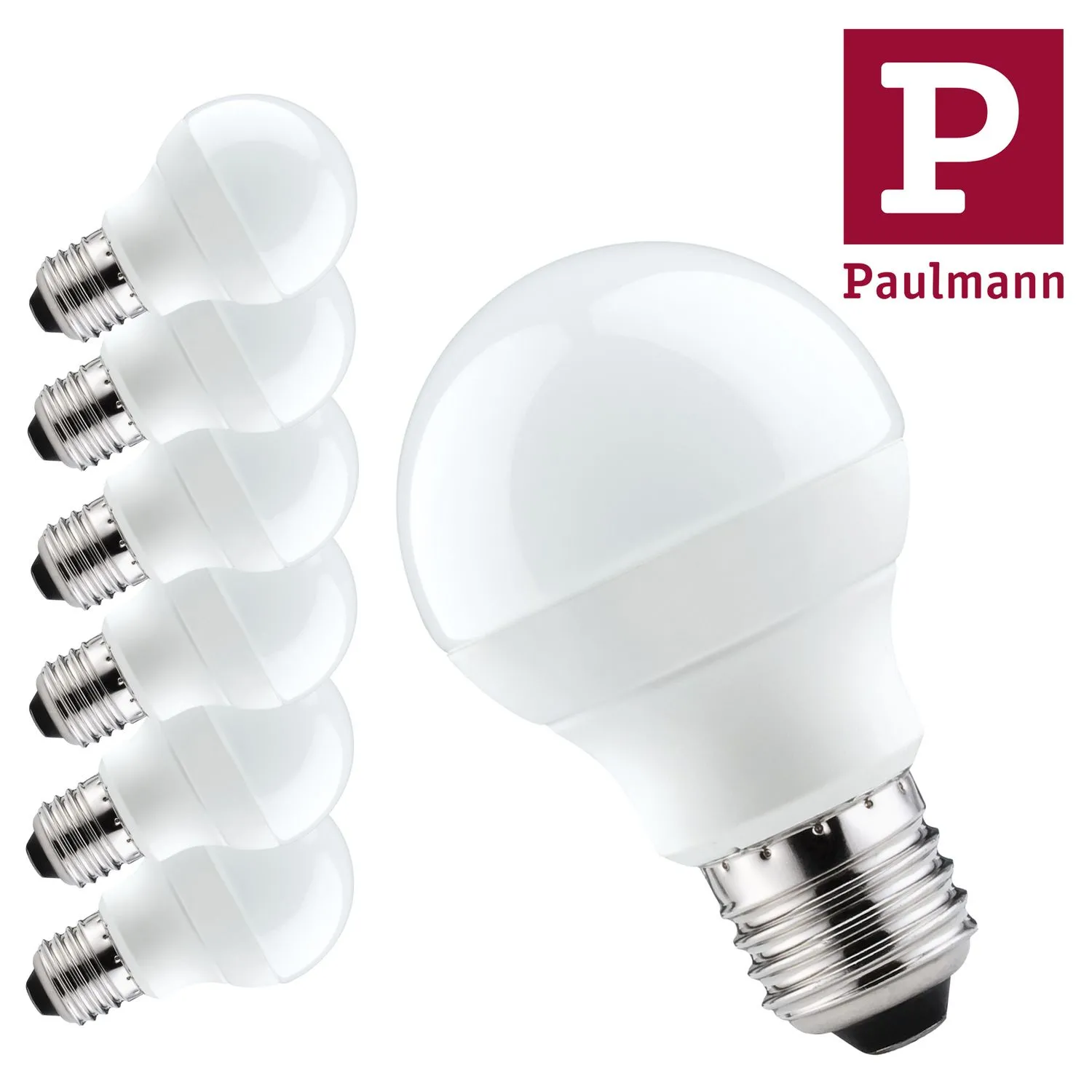 6er Set  Paulmann LED Leuchtmittel E27 7W 2700K 470 Lumen warm white