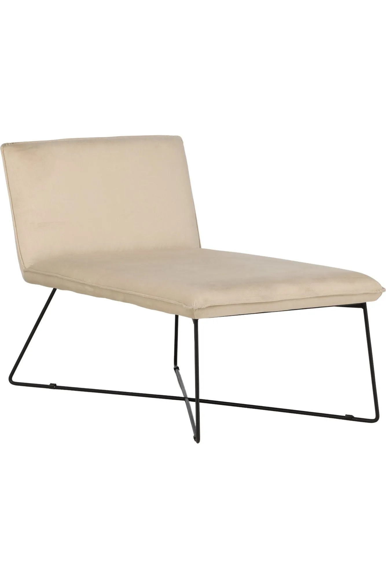 X-lounge Daybed - Black / Beige Velvet