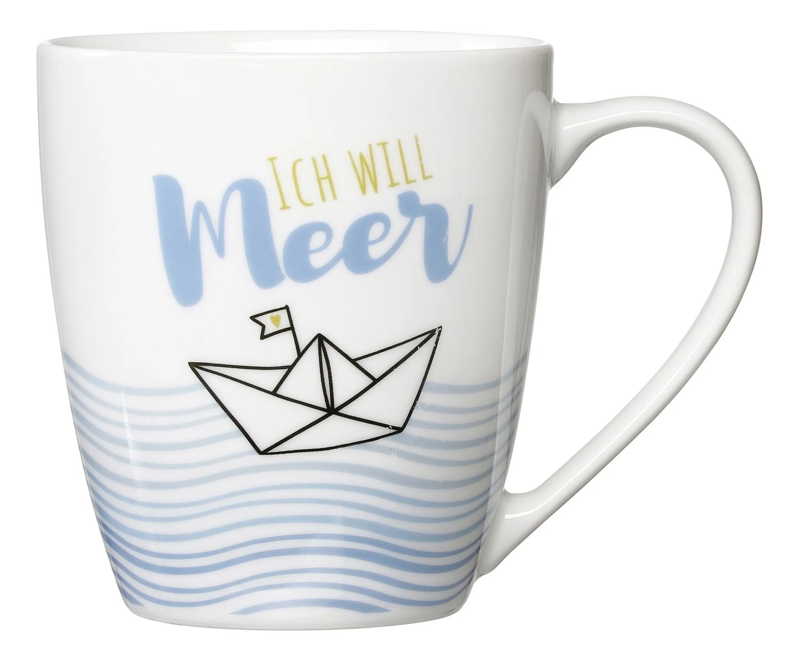 Kaffeebecher | Ahoi | Porzellan | Weiss | 360 Ml