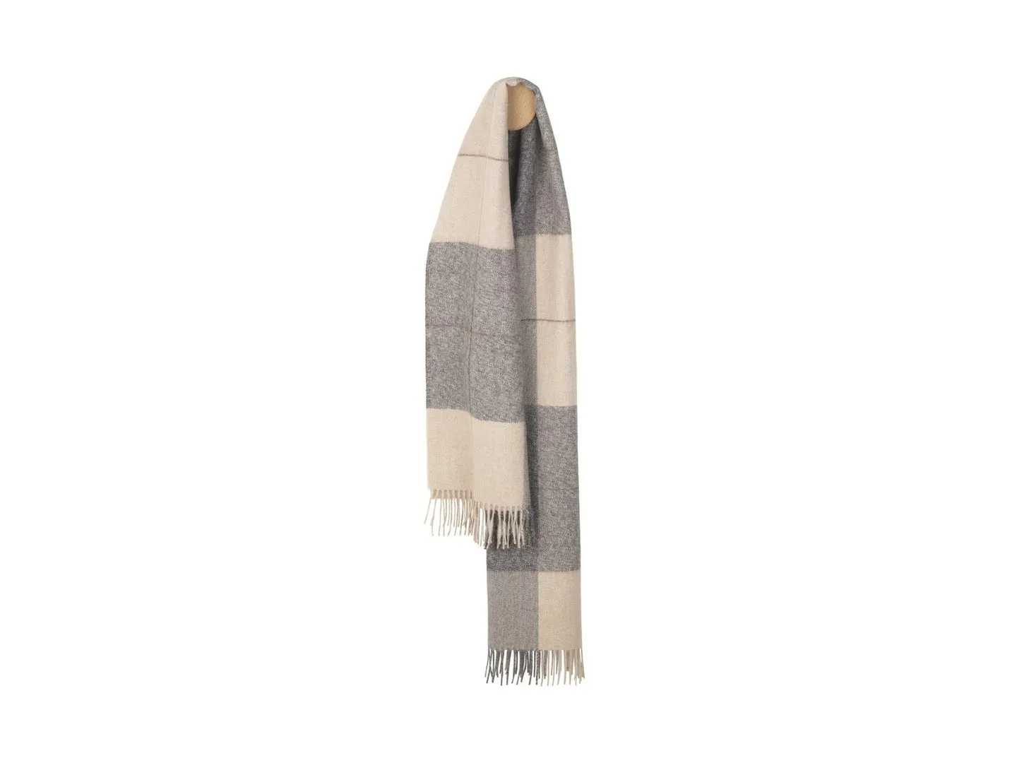 Elvang Schal PRAG, beige/dark grey