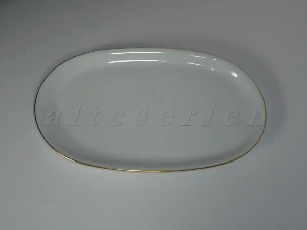 Beilagenplatte mittelgroß - Heinrich Anmut Scherbe weiß Goldrand 16117