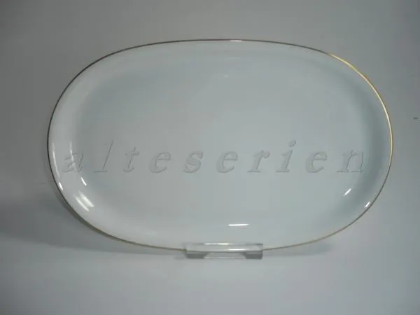 Fleischplatte klein - Heinrich Anmut Scherbe weiß Goldrand 16117