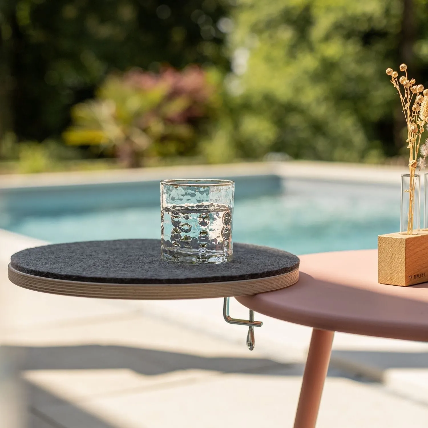 Tischaufsatz 'Extra' | inkl. Klemme | Birke Multiplex | DM 30 x H 1,5 cm | Made in Germany