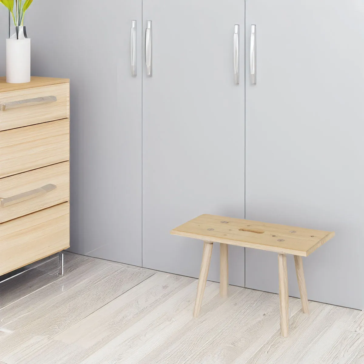 Sitzbank 'Urbank' | Griffloch | massive Zirbe | B 90/100/120 x T 30 x H 46 cm | mit Stuhlbeinen | Made in Austria