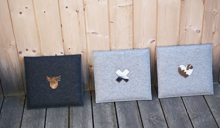 Stylisches Sitzkissen aus Filz mit Motiv ‘Cozy’