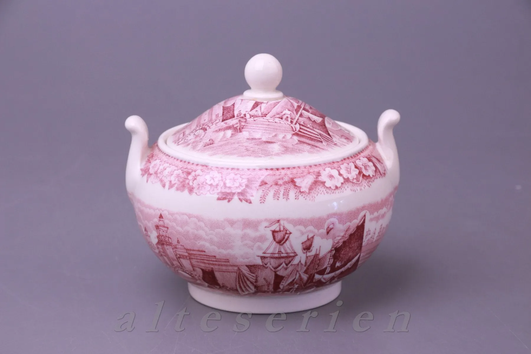 Zuckerdose - Wedgwood Ferrara violett