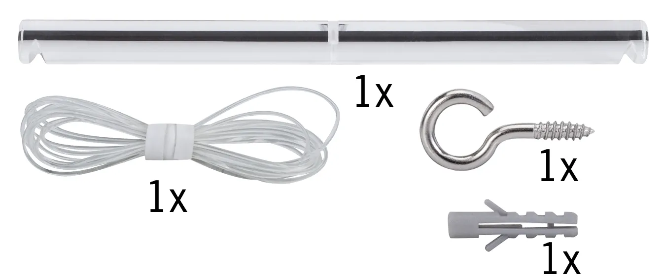 Paulmann Wire System L&E Zwischenaufhängung 100cm Acryl Kunststoff
