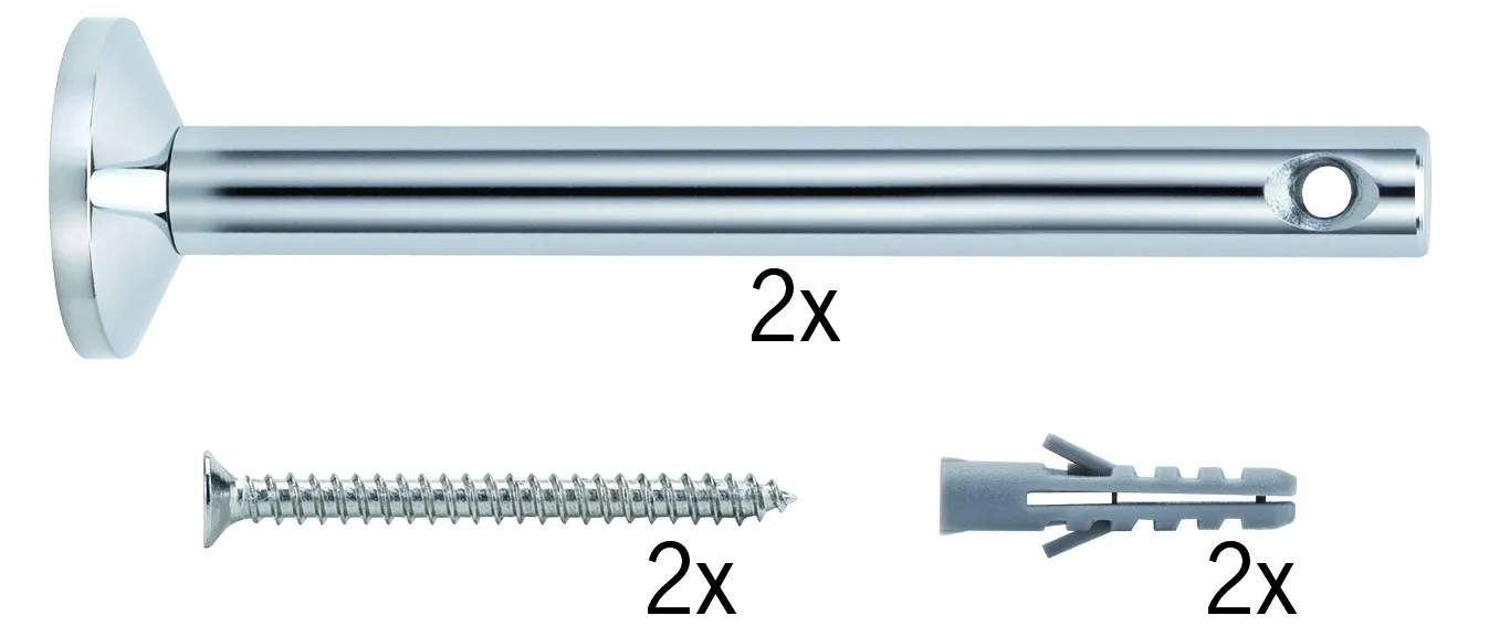 Paulmann Wire System L&E Umlenker/Abhängung zum Aufschrauben 1 Paar 165mm Chrom Met