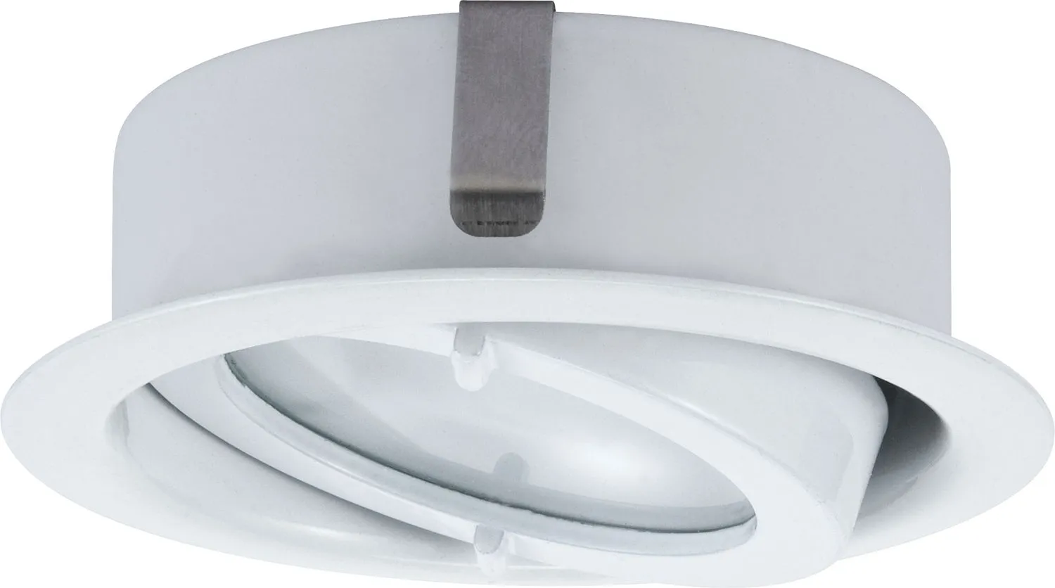 1 x Paulmann Möbel Einbauleuchten Dress schwekbar 12V G4 Einbau 60mm Weiß 20W inkl.