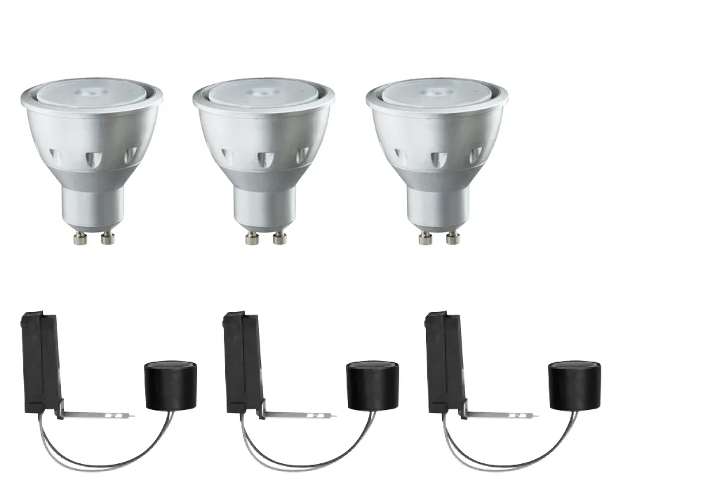 Paulmann 2Easy Einbauleuchten Basis-Set LED 3x3,5W 230V GU10 51mm