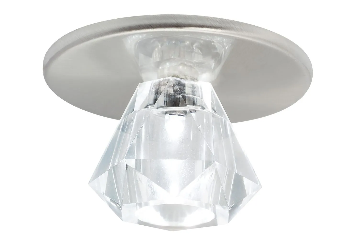 Paulmann Star Einbauleuchten LED Kristall 1x0,36W 12V DC 83mm Eisen gebürstet/Metall