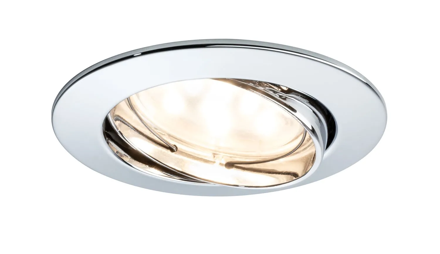 Paulmann Premium Einbauleuchten Set Coin klar rund schwenkbar LED 1x6,8W 2700K 230V 51mm Chrom/Alu Zink