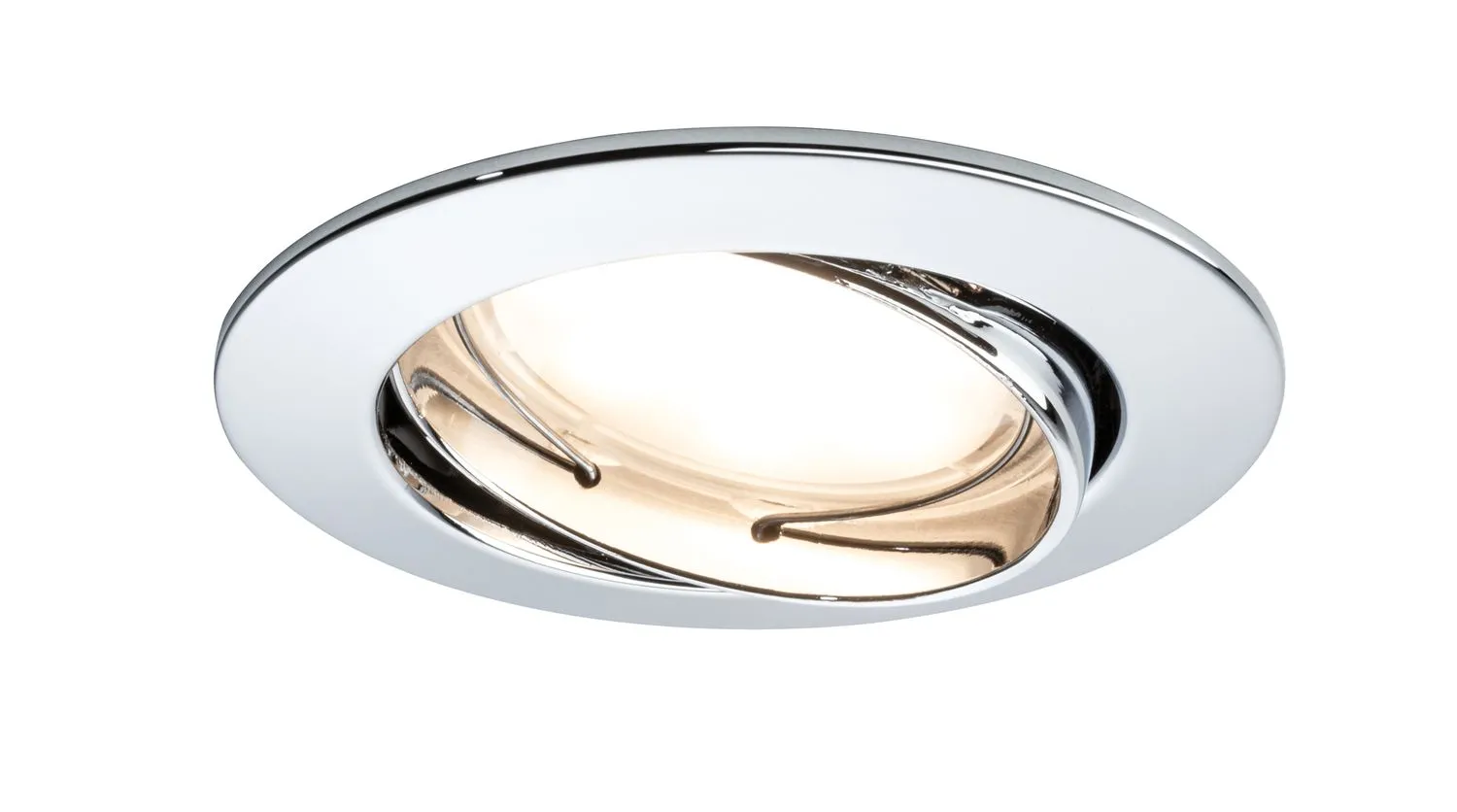 Paulmann Premium Einbauleuchten Set Coin satiniert rund schwenkbar LED 1x6,8W 2700K 230V 51mm Chrom/Alu Zink