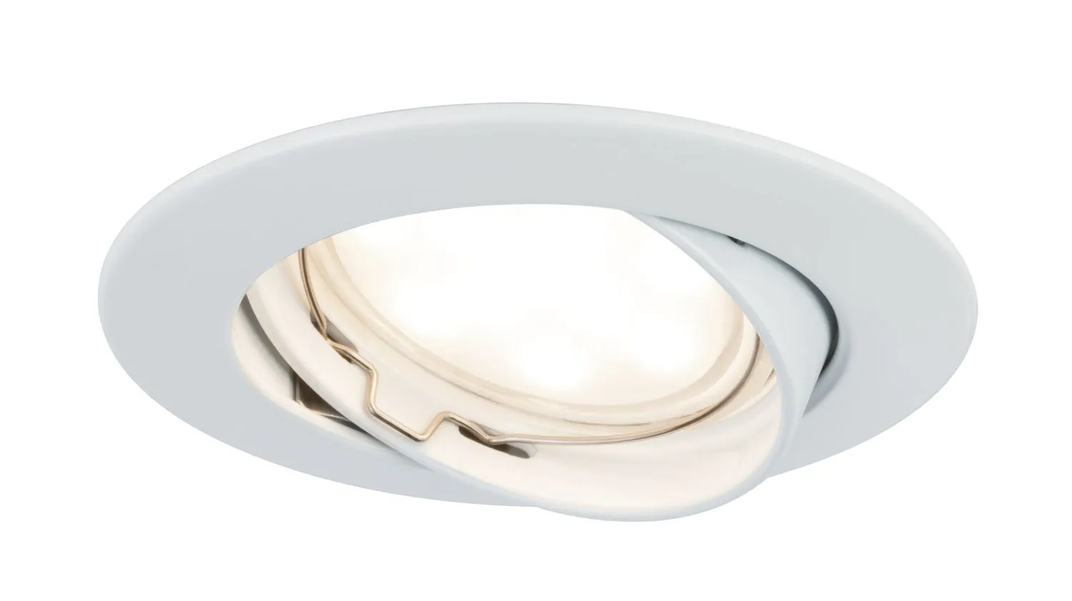 Paulmann Premium Einbauleuchten Set Coin satiniert rund schwenkbar LED 1x6,8W 2700K 230V 51mm Weiß matt/Alu Zink