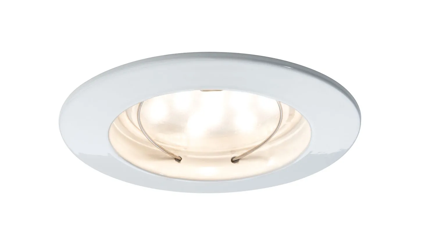 Paulmann Premium Einbauleuchten Set Coin klar rund starr LED 3x6,8W 2700K 230V 51mm Weiß matt/Alu Zink