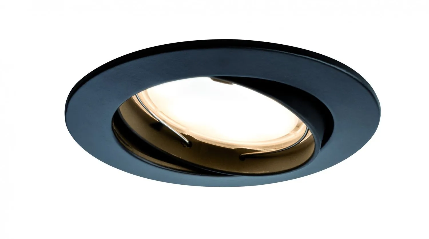 Paulmann Premium Einbauleuchten Set Coin satiniert rund schwenkbar LED 3x6,8W 2700K 230V 51mm Schw.m./Alu Zink