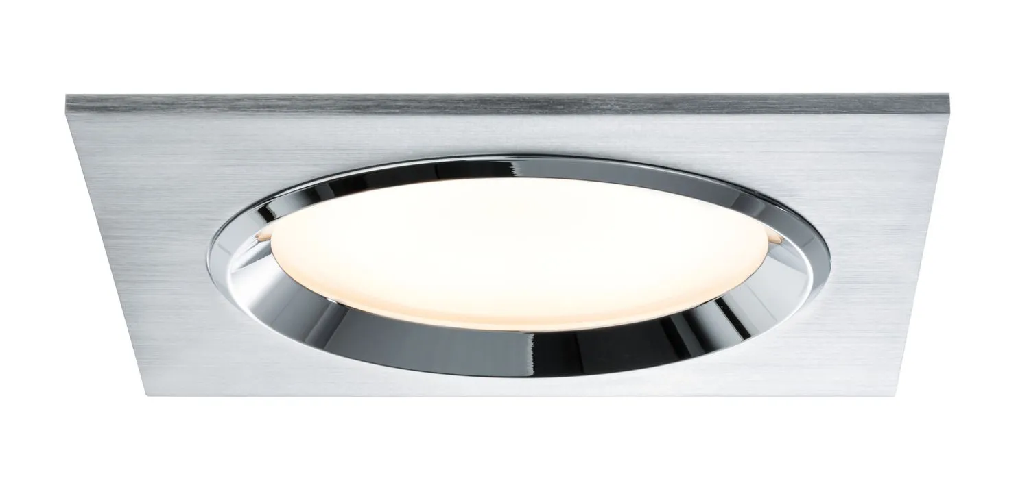 Paulmann Premium Einbauleuchten Set Dice eckig LED 3x8W 36VA 230V/700mA 150x150mm Alu gebürstet Glas