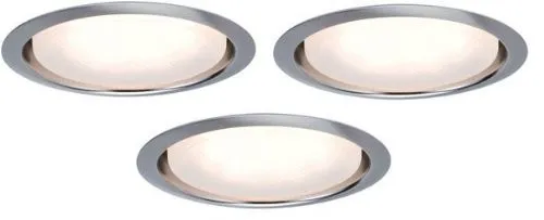 LED Einbauleuchtenn Set 3x7W GX53 3000K Warm Weiss eisen gebürstet hell 30mm superflach Einbautiefe Einbaustrahler