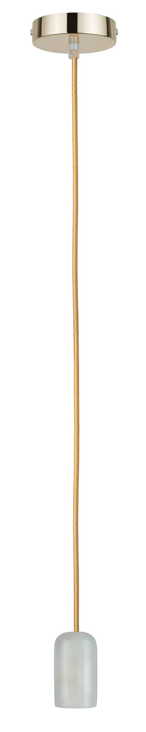 Paulmann Pendel E27 2m Stoffkabel Gold Fassung Alabaster Baldachin Gold
