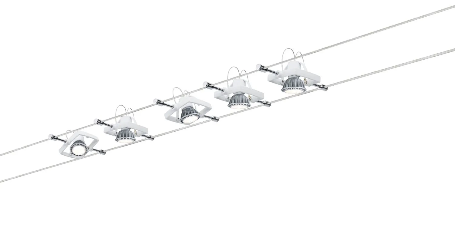 Paulmann WireSystem Set MacII max 5x10W GU5,3 Weiß 230/12V 60VA Metall