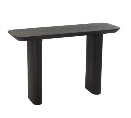 Large console table in veneer and black fir wood