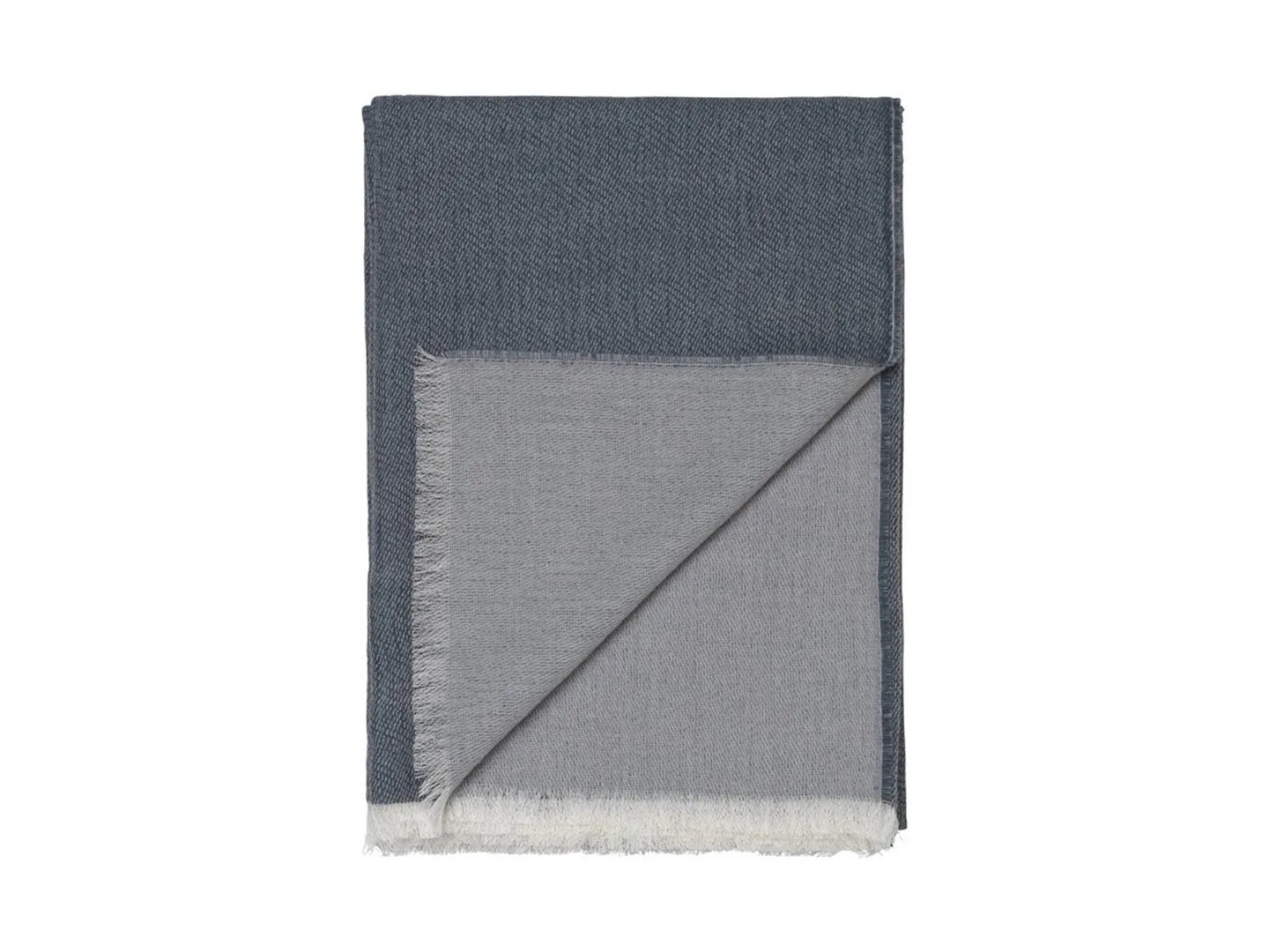 Elvang Plaid VENICE, white/grey blue