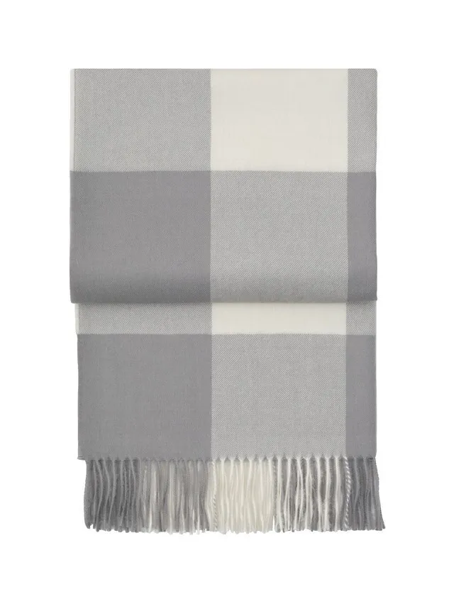 Elvang Wolldecke WHISPER, flint grey/cream