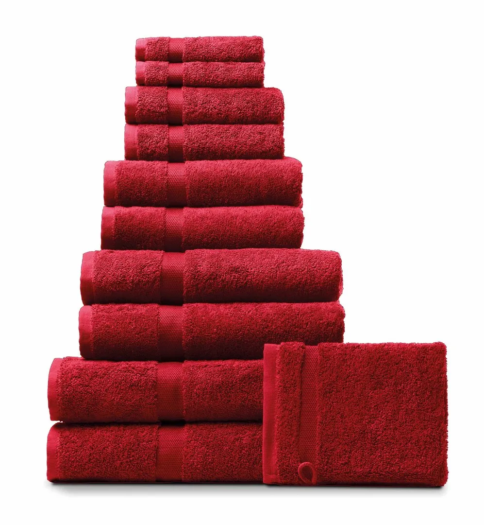 Rhomtuft Handtuch PRINCESS, cardinal