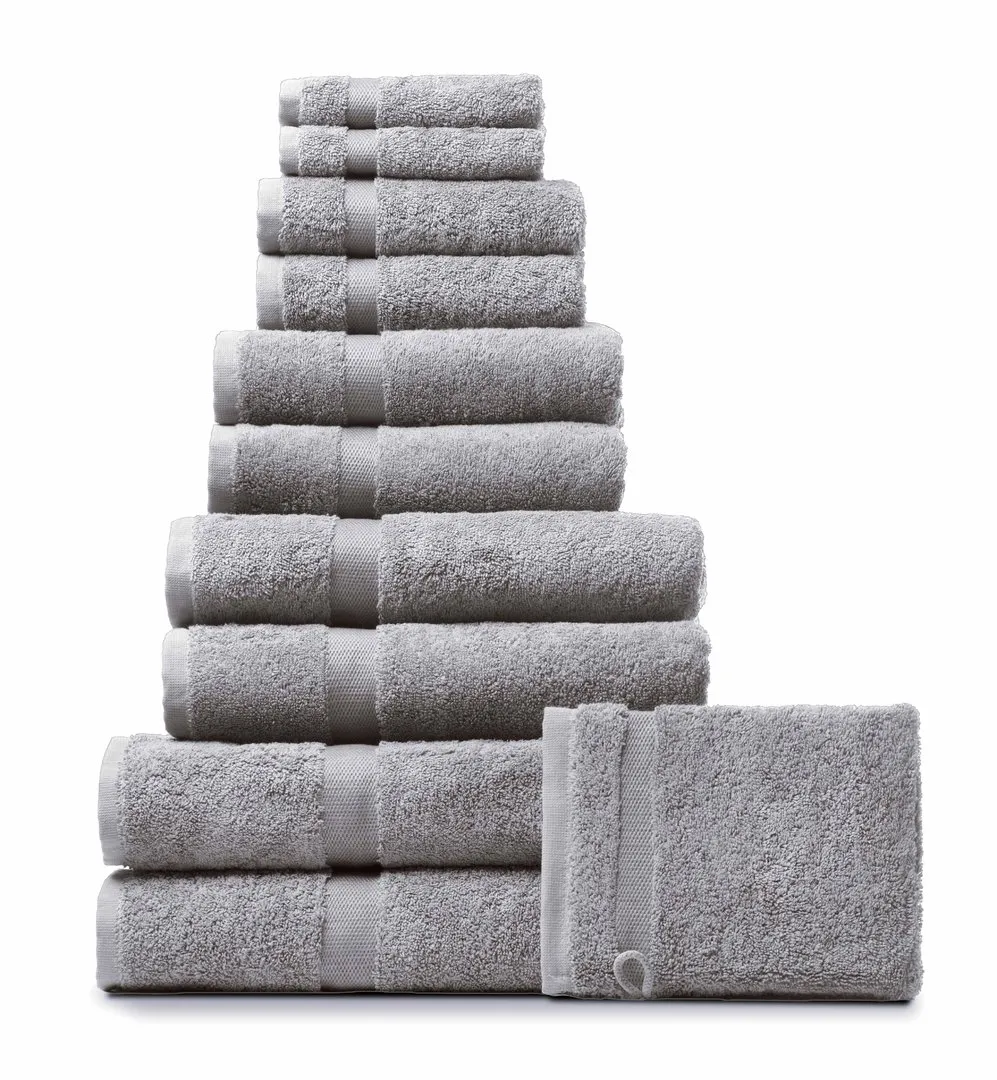 Rhomtuft Handtuch PRINCESS, kiesel