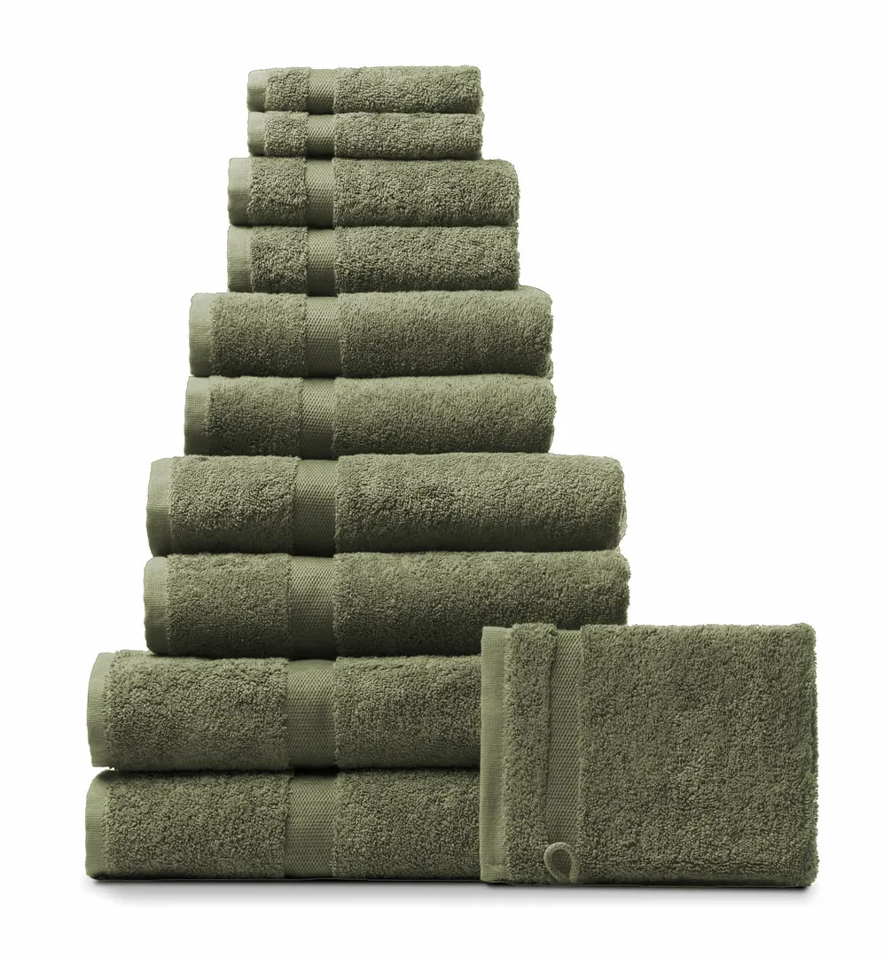 Rhomtuft Handtuch PRINCESS, olive