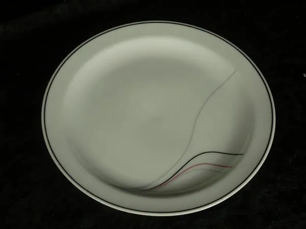 Speiseteller - Mitterteich Form 2050 Linie Schwarz Rot