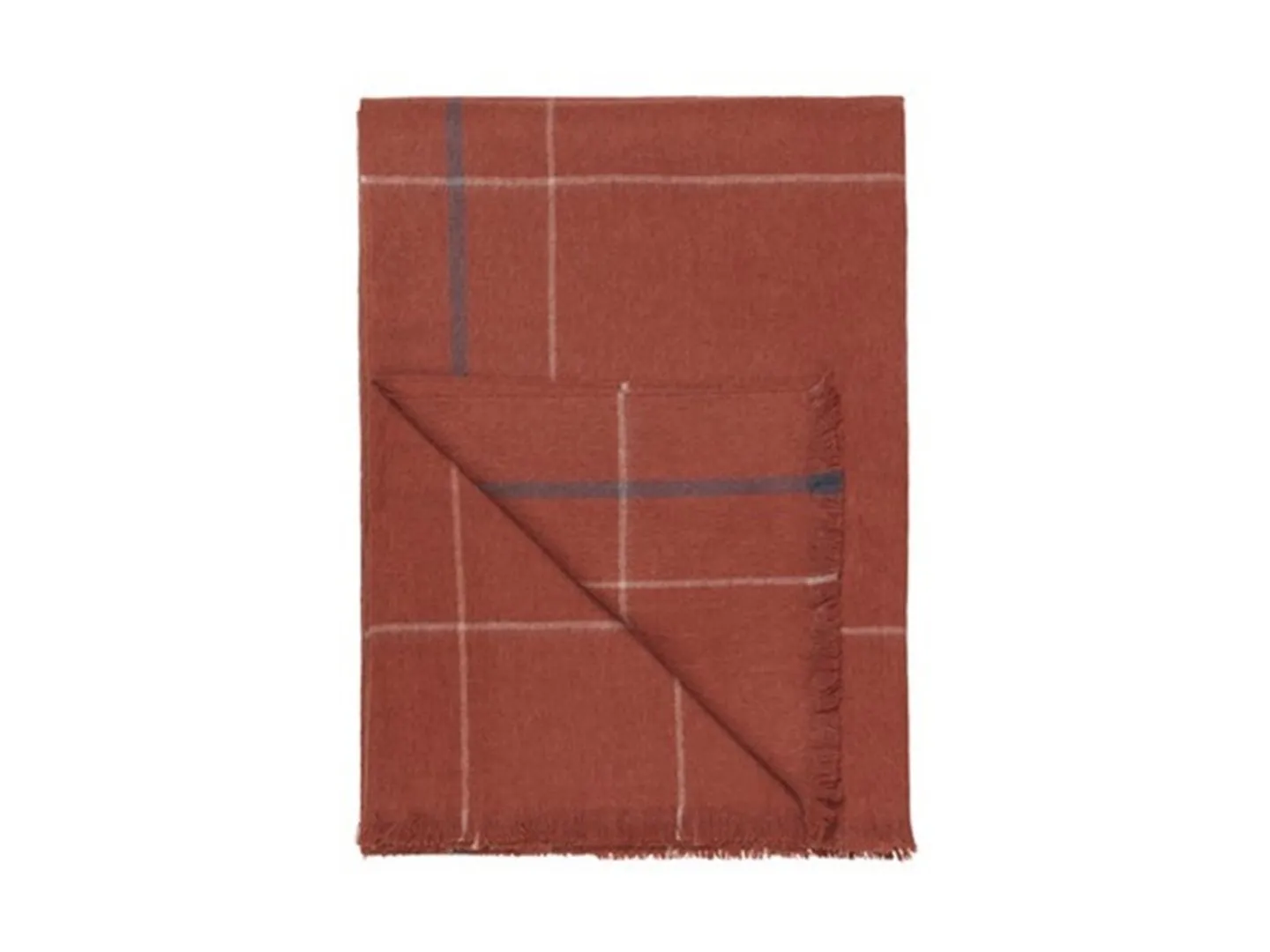 Elvang Decke SQUARE, rusty red