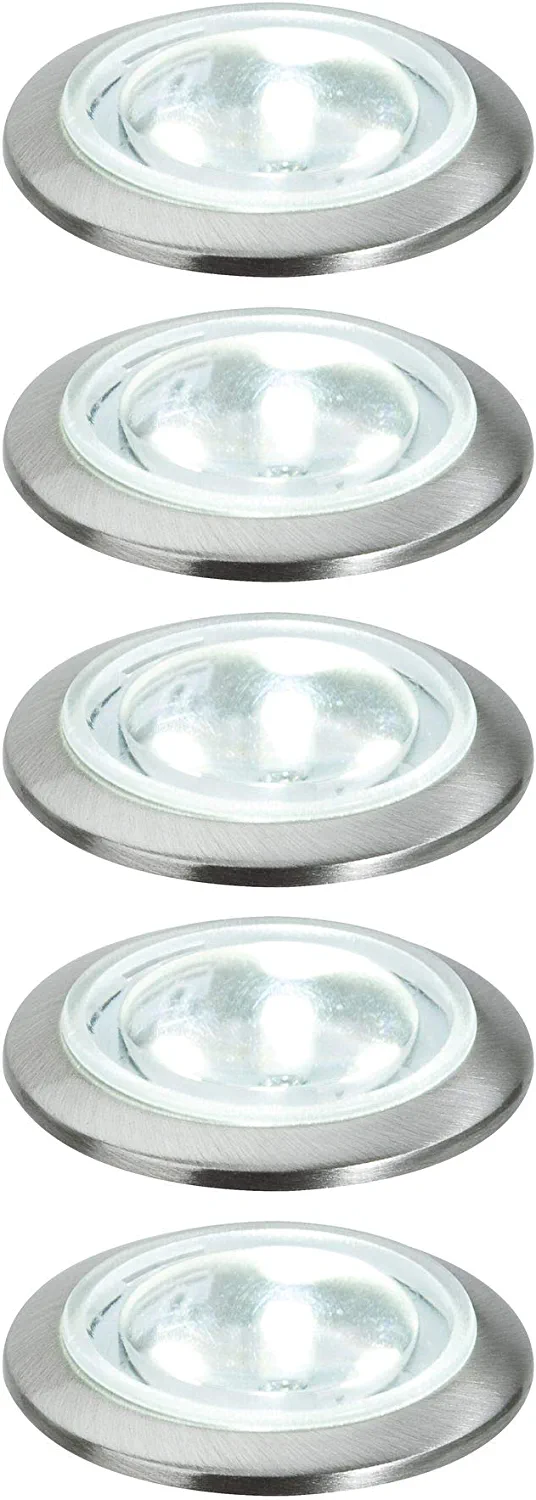 NicePrice 3291 Mini EBL Set LED 5x0,5W Eisen gebürstet 6500K Kaltweiss Rund
