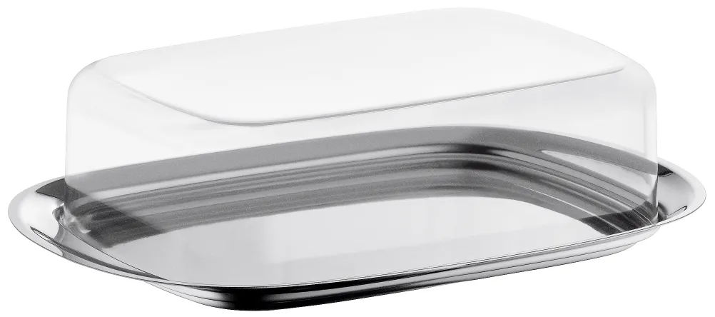 Butterdose untere Teil besteht aus Cromargan 18/10 Edelstahl