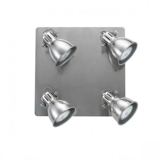 9133.04.77.0000 Wofi Gent 140W GU10 Deckenleuchte 2.700 K 800 Lumen Perlgrau