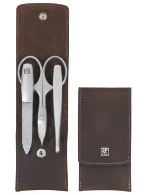 Zwilling Beauty - Maniküre Twinox Taschenetui, braun, 3-tlg., 97405-007