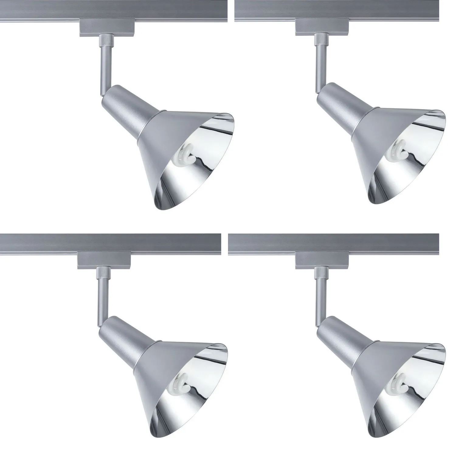 4er Set  Paulmann Urail Energy Spots inkl. Sparlampen 9W E14 230Volt System