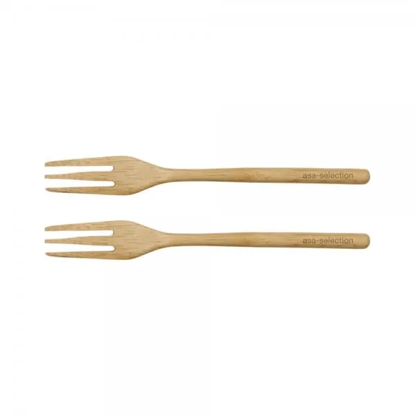 Asa Gabel Gummibaumholz (15cm) (2-teilig)