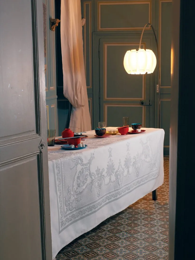 Garnier Thiebaut Tischdecke BEAUREGARD BLANC