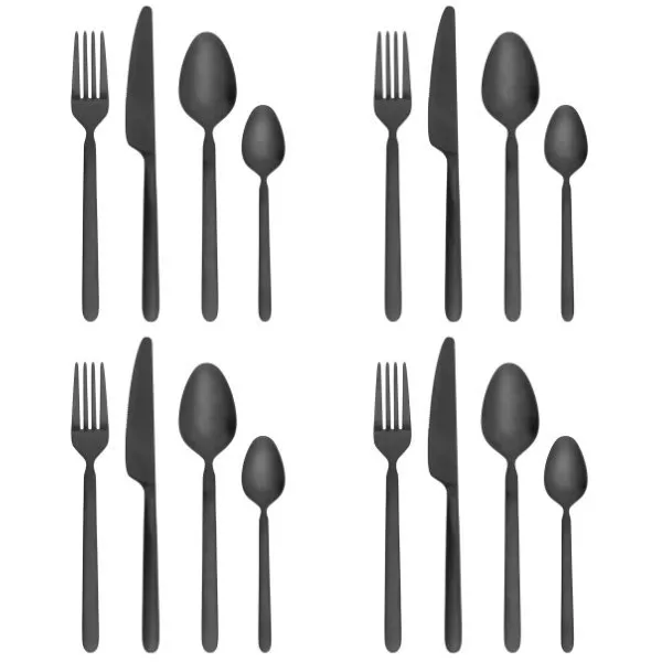 Blomus Besteckset Stella Schwarz (16-teilig)