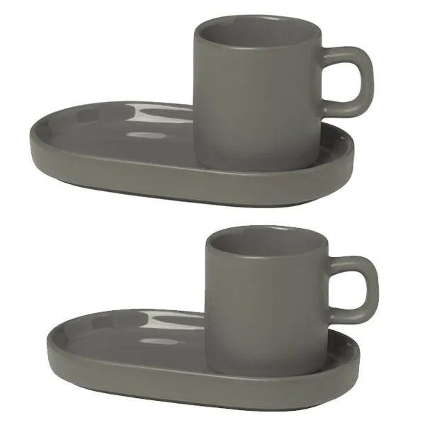 Blomus Espressosets Pilar Pewter (4-teilig)