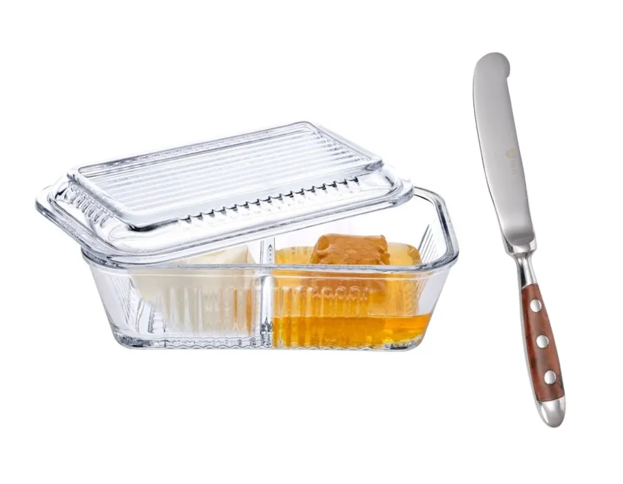 CiCi HOME Aktion Pasabahce Butter- und Honigdose mit Streichmesser