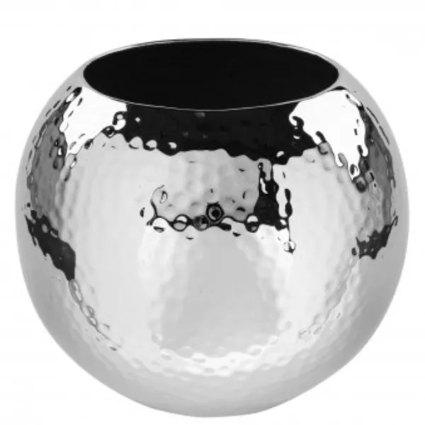 Fink Vase Moon Hammerschlag Silber (16cm)