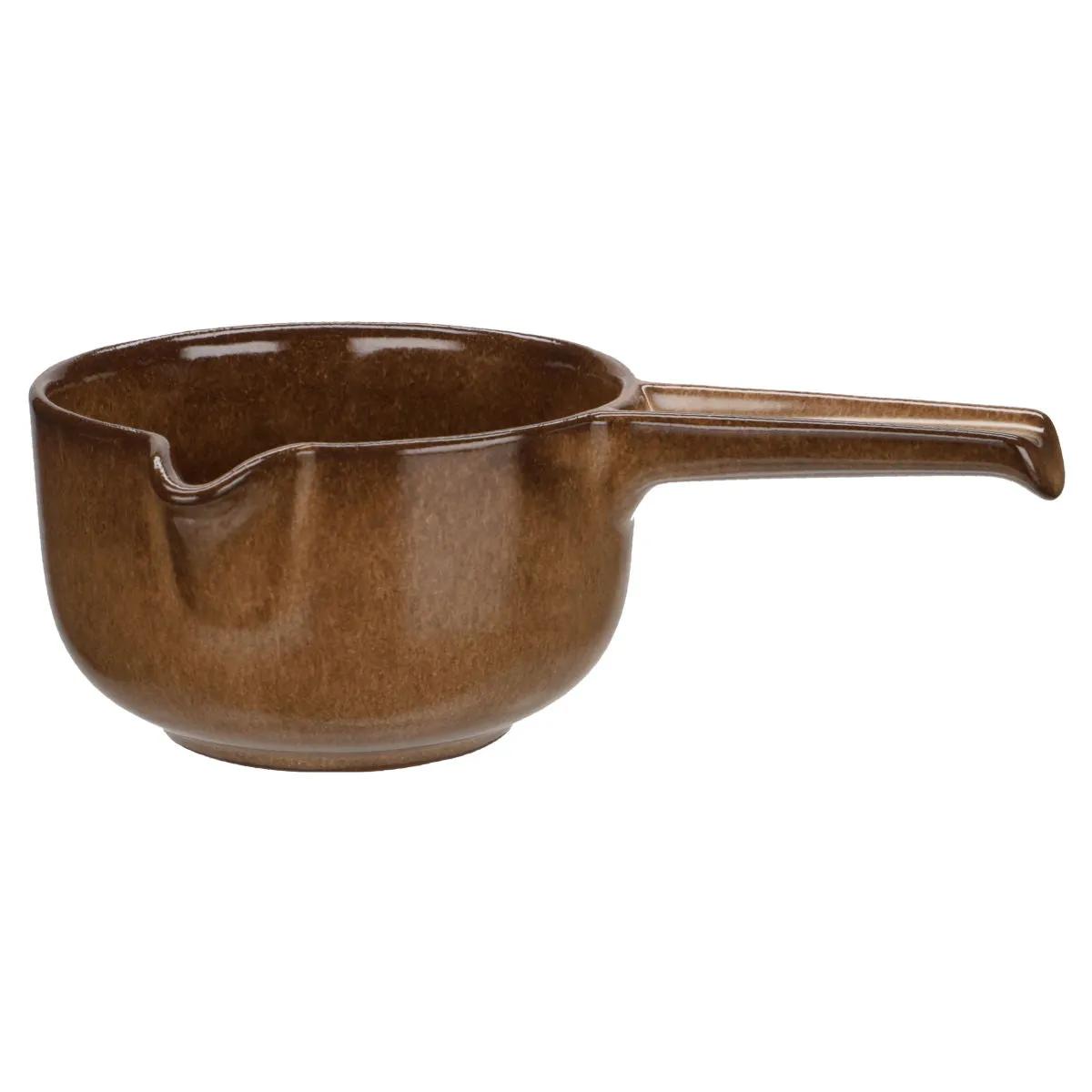 einteilige Sauciere / Buttersauciere - Friesland / Melitta Ceracron Heidelberg Braun meliert