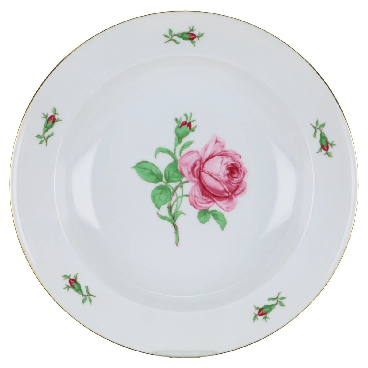 Suppenteller - Fürstenberg Alt Fürstenberg Rote Rose 02171